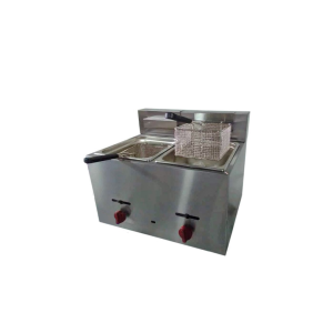 Freidora a Gas de Mesa 8Lts 2 cestas Ac. Inox. Metal Supreme / Mod. FM1218G