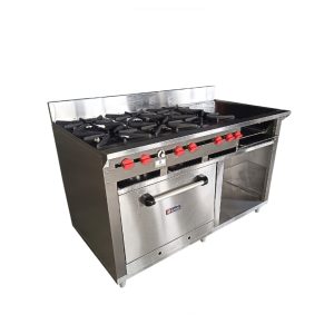 Cocina Industrial 6 hornillas multiples funciones pintada MStar / Mod. CIH46112G