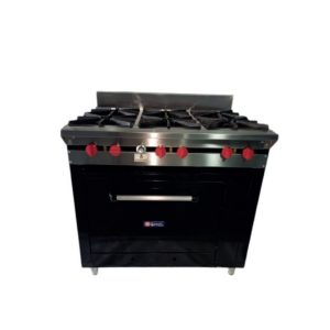 Cocina Industrial 6 hornillas con horno pintada MStar / Mod. CIH46012G